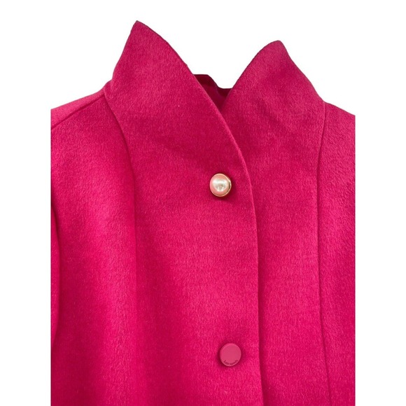 KATE SPADE Wool Blend Jacket M Stand Collar Changeable Buttons Coat Pink $348 - Picture 5 of 15